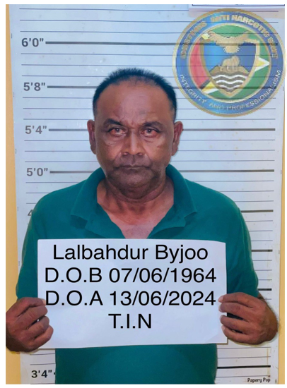 TRIAL UPDATE-Lalbahdur Byjoo was charged with possession of narcotics for trafficking nine kilograms of cannabis and was remanded to prison until 30th July 2024, according to Magistrate George.
