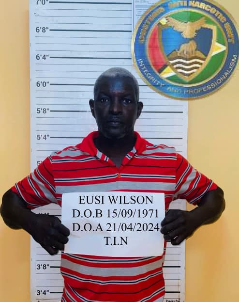 CONVICTION - Eusi Wilson was sentenced to four years in prison and a fine of GY $19,800,000 for possession of 22kgs of cannabis for trafficking, according to a court ruling on May 16, 2024.