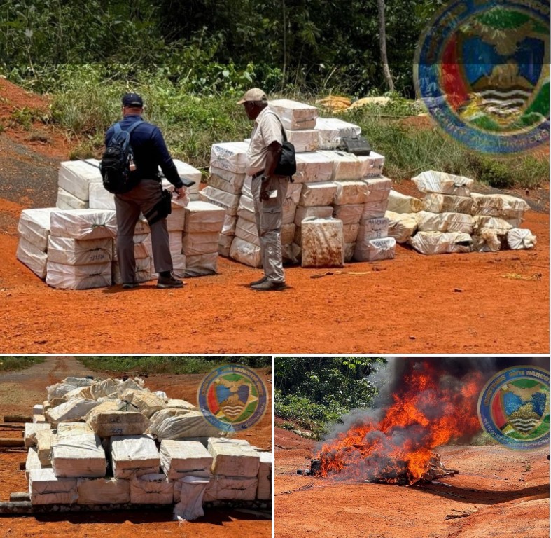 CANU SEIZES AND DESTROYS LARGE QUANTITY OF COCAINE